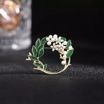 Брошь «Гардения» Женская литературная брошь «Темперамент», анти-легкая одежда, фиксированная пряжка, аксессуары для рубашки, булавка для воротника