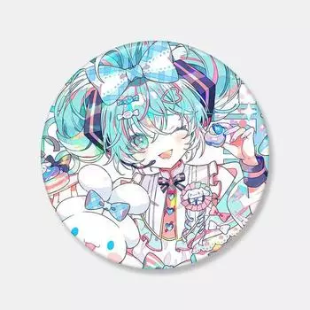 Брошь Хацунэ Мику, аниме-брошь, украшение коллекции.