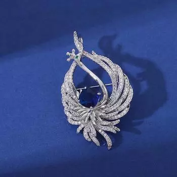 Брошь High-End Spark Sapphire, атмосферная булавка, пальто, куртка, подарочная брошь, прямые поставки синий