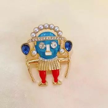 Брошь индейского племени «Вождь» Модная экзотическая ретро персонализированная булавка Женский корсаж Аксессуары