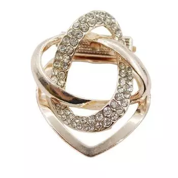 Брошь из позолоченного прочного позолоченного сплава для женщин, кольцо-держатель для шарфа для повседневного ношения