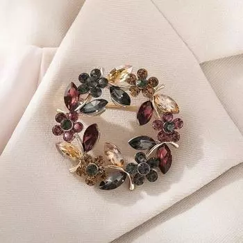 Брошь из сплава, элитное чувство, элитный цветок на груди, элитное пальто, брошь для костюма One Size фиолетовый