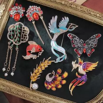 Брошь из высококачественного сплава со стразами, корсаж для пальто, жемчужная булавка, модные аксессуары для одежды