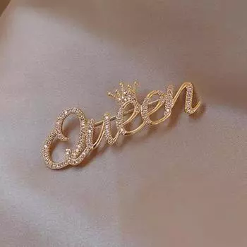 Брошь Изысканные аксессуары со стразами Великолепное легкое платье для выпускного вечера золотистый