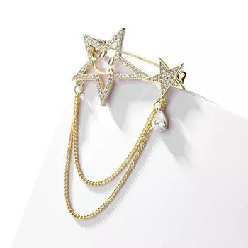 Брошь Ювелирные изделия Аксессуары Хиджаб Кисточка Нагрудный Знак Костюм Рубашка Воротник as the picture