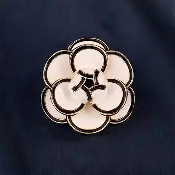 Брошь Камелия Xiaoxiangfeng, высококачественная женская французская ретро-брошь с эмалью, темпераментный дизайн, булавка для пиджака, аксессуары