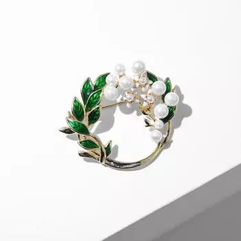 Брошь «Капля масла» Гардения Брошь ручной работы на воротнике Стильная универсальная нержавеющая привлекательная булавка золотистый