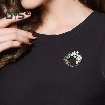 Брошь «Капля масла» Гардения Брошь ручной работы на воротнике Стильный универсальный нержавеющий привлекательный булавка модный аксессуар золотистый