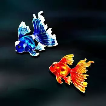 Брошь-капля Золотая цветная рыбка Брошь Темперамент Пальто Булавка Пальто Аксессуары для одежды красный