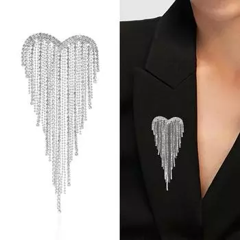 Брошь-кисточка «Темперамент» для женщин, булавка для корсажа в форме сердца, булавка для пряжки кардигана с атмосферой, аксессуары для пальто One Size золотой