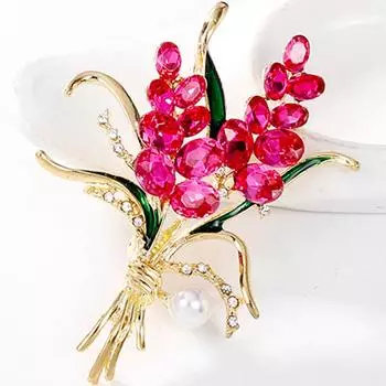 Брошь-колосок из пшеницы, булавка, броши-цветы со стразами, свадебные украшения, подарки