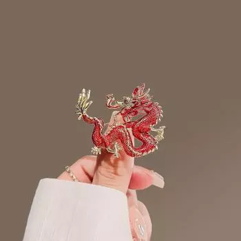 Брошь «Красный пламенный дракон», высококачественные аксессуары для мужских и женских костюмов гочао, креативные булавки, персонализированные броши-украшения в подарок