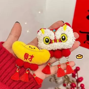 Брошь Lion Dance на удачу Loong, значок на Новый год, модная весенняя праздничная булавка, весенний фестиваль A