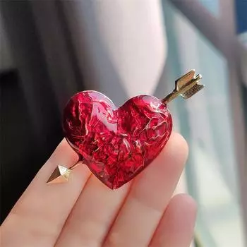 Брошь «Любовь», «Одна стрела в сердце», «Капля масла», модный стиль, изысканные и универсальные аксессуары для броши