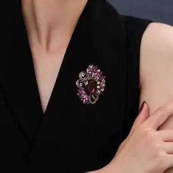 Брошь модная креативная персонализированная брошь из искусственного хрусталя корсаж женская одежда аксессуары зелёный