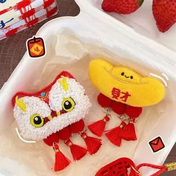 Брошь-монета «Танец льва» Лунга, новогодний значок в китайском стиле Kawaii, весенний фестиваль B