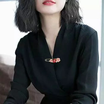 Брошь на булавке, привлекательный цветок, изысканный нагрудник, женский бейдж, аксессуары, женская брошь, аксессуары для одежды B