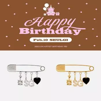 Red Velvet SEULGI Artist Брошь на день рождения Gold