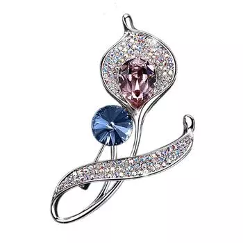 Брошь на пальто для женщин, изысканная булавка, аксессуары для защитного костюма One Size серебряный