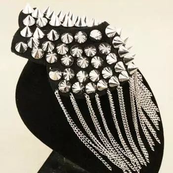 Брошь, очаровательная цепочка с кисточками, в стиле панк, наплечная брошь, значки для вечеринки золотой