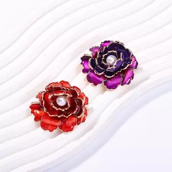 Брошь «Пион» Модная индивидуальная брошь-булавка Атмосферная цветочная брошь Женские аксессуары Брошь