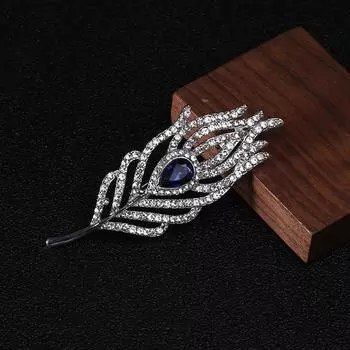 Брошь-подвеска в виде пера, двойного назначения, брошь-булавка, женская брошь в виде темперамента