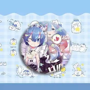 Брошь Рем, аниме-брошь, украшение коллекции.