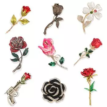 Брошь-роза для мужчин и женщин, ретро-металлическая брошь, элегантные антибликовые аксессуары для костюма Маленького принца