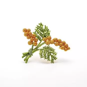 Брошь с эмалевой шишкой, женская индивидуальная корсажная накладка, модные аксессуары высокого класса, изысканная булавка в виде листа