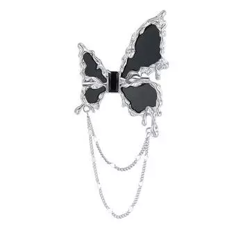 Брошь с четырьмя листочками из стразов One Size