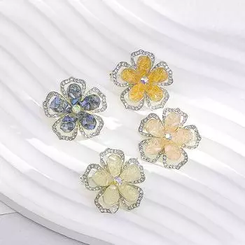 Брошь с цветком циркония, женская брошь высокого класса, дизайнерская брошь Sense Niche Pin, женская роскошная, темпераментная, изысканная, аксессуары