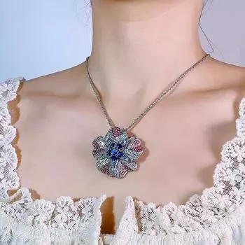 Брошь с драгоценными камнями, ожерелье, одежда двойного назначения, аксессуары, костюм, чонсам, свитер, корсаж, анти-легкая брошь для женщин