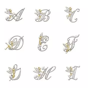 Брошь с хрустальной английской буквой «Эльф, ангел», булавка на лацкан костюма, булавка на воротник рубашки, брошь F