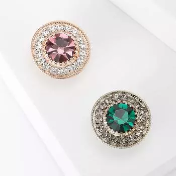 Брошь с изумрудным бриллиантом, цветным кристаллом и бриллиантами, брошь, аксессуар для свитера