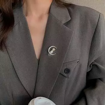 Брошь с опаловым котом для женщин, модная элегантная брошь в стиле барокко, подарки