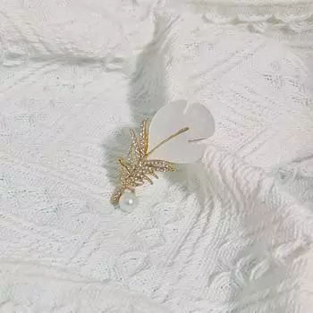 Брошь с перьями для женщин, свадебные подарки, аксессуары для одежды 1 pc