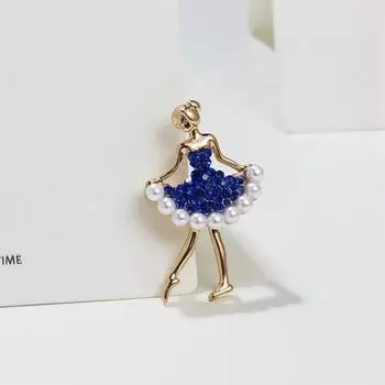 Брошь с персонажем Креативная масляная живопись Танцующая девушка Брошь Универсальные аксессуары 5.2*3.6cm