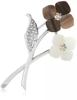 Брошь с ракушечником и паве VBMV2004 XW [бутик Vendome]