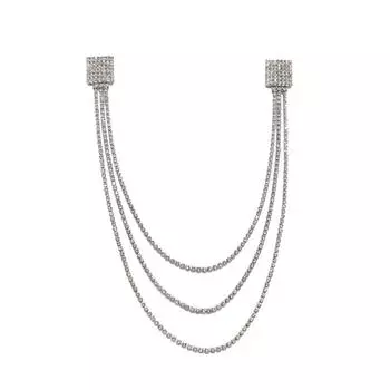 Брошь со стразами и кристаллами, булавки для лацканов, длинная цепочка с кисточками в форме сердца, роскошные свадебные броши для женщин, аксессуары