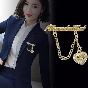 Брошь со стразами Ювелирные изделия Аксессуары Хиджаб Кисточка Нагрудный знак Костюм Воротник Рубашки A