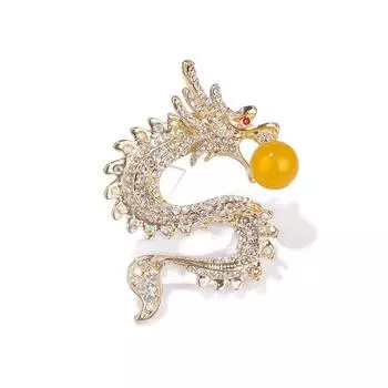Брошь со знаком зодиака дракона, легкая, роскошная, нишевая, премиум-дизайн, корсаж, мужские и женские булавки, аксессуары для костюмов