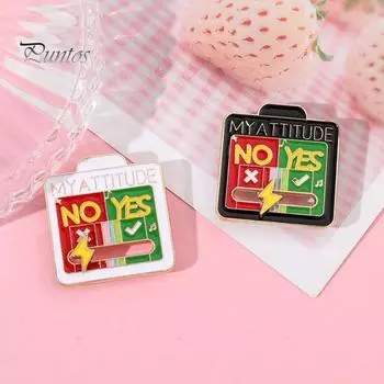 Брошь Социальная батарея, булавка, интерактивная булавка для настроения, мое отношение, смена настроения, эмалированная брошь, раздвижная персонализированная социальная брошь-слайдер, одежда белый