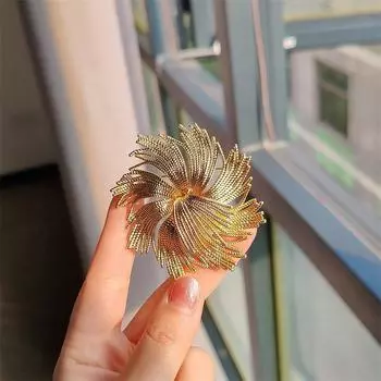 Брошь «Средневековый золотой фейерверк», высококачественная женская металлическая брошь, ниша дизайнерского смысла, изысканные ретро-аксессуары высокого класса