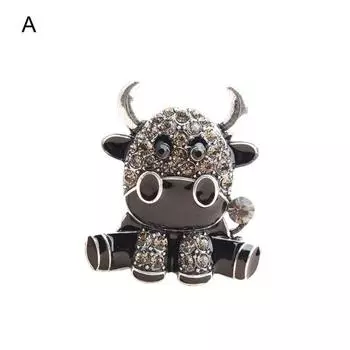 Брошь Talos унисекс со стразами, инкрустированная знаками зодиака, корова, крупный рогатый скот, булавки, ювелирные изделия, аксессуары для одежды