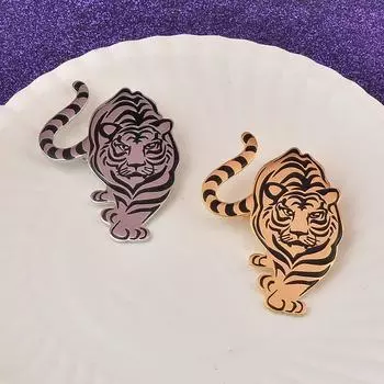 Брошь тигра, мужской темперамент, аксессуары в стиле вестерн, ретро-брошь тигра, булавка для рубашки и пиджака