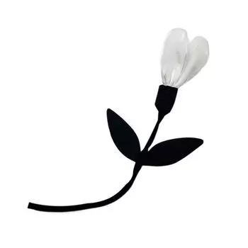 Брошь-тюльпан ручной работы, булавки из ткани, булавки для лацканов, новый воротник с цветком белый