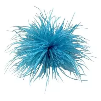 Брошь унисекс, мягкая шляпа из искусственного страуса, противоскользящая легкая одежда, украшение для сумки с перьями, свадебная вечеринка озеро синий