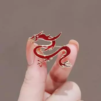 Брошь унисекс в форме дракона, нержавеющая сталь, изысканная винтажная противоскользящая, износостойкая, воротник пальто, шляпа, шарф, украшение, булавка для одежды, украшения для одежды чёрный