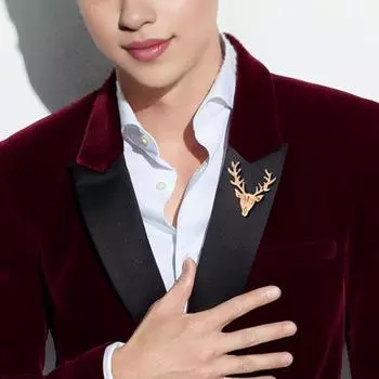 Брошь унисекс в форме рога в стиле ретро, изысканная винтажная противоскользящая износостойкая брошь с воротником пальто, шляпа, шарф, украшение, булавка для одежды, украшения для одежды серебряный