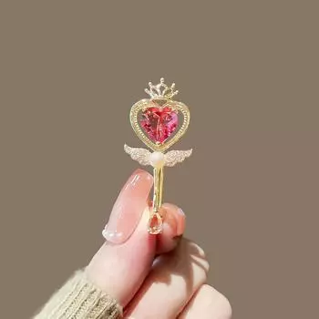 Брошь «Волшебная палочка» в виде крыльев любви, высококачественная женская изысканная милая брошь, антибликовая пряжка, булавка, аксессуары для одежды